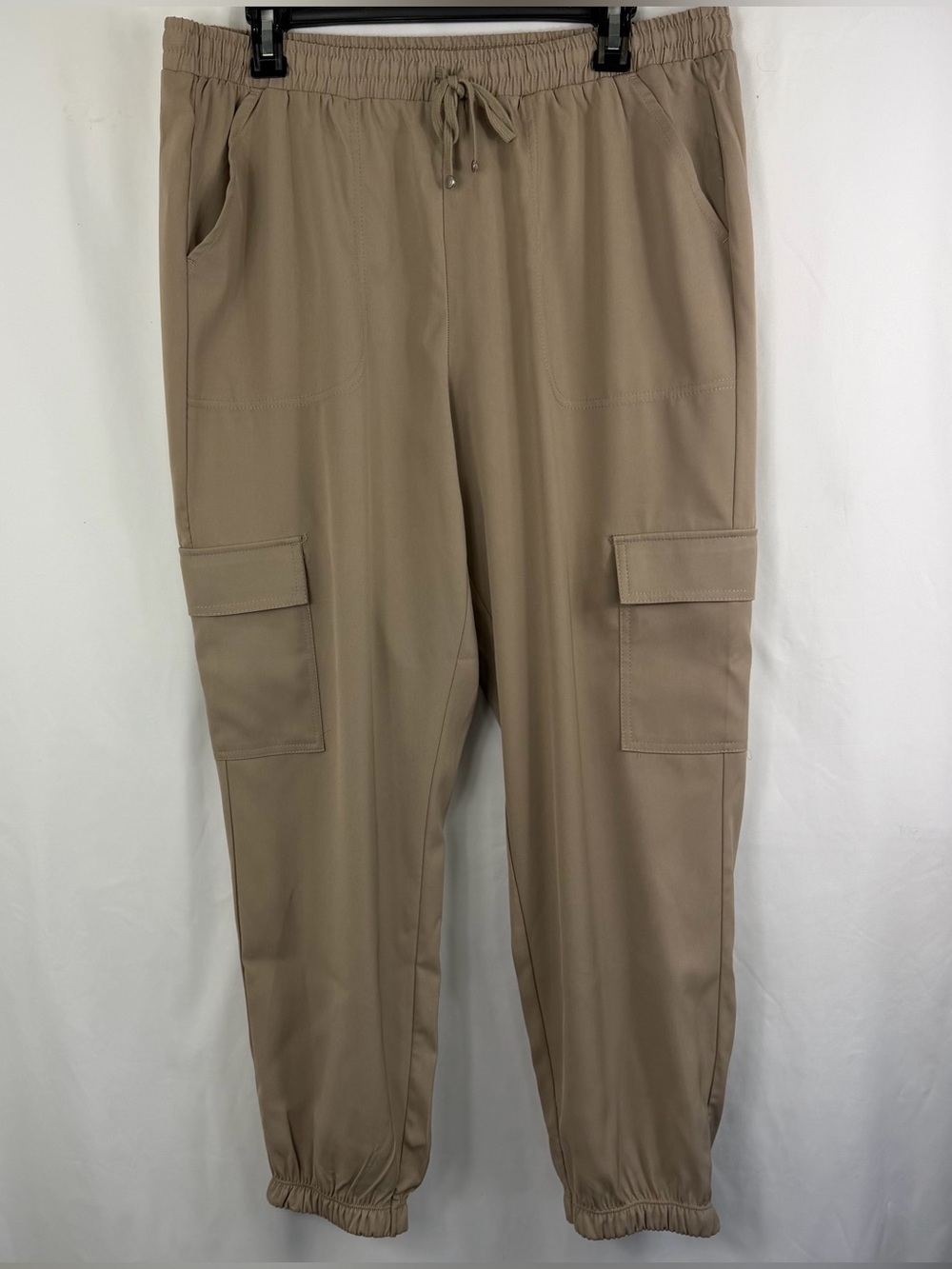 Max Studio Taupe Cargo Jogger Pants